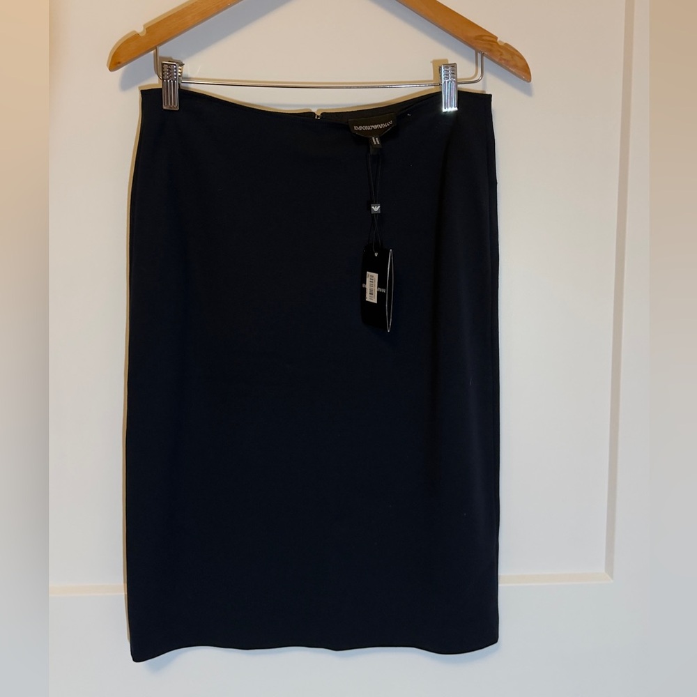 🆕 Emporio Armani Black High-Waist Black Pencil Skirt, New with Tags, Size